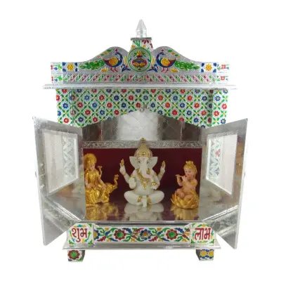 Meena design wooden temple open [ 18`` x 9``]