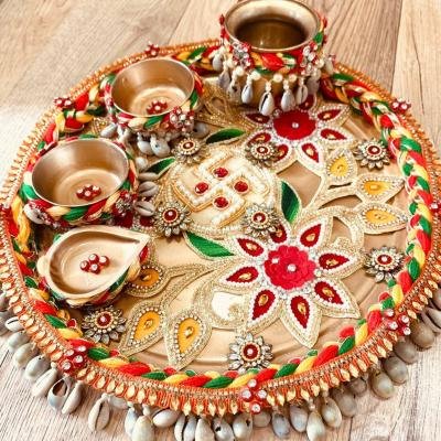 Pooja thali small decorated