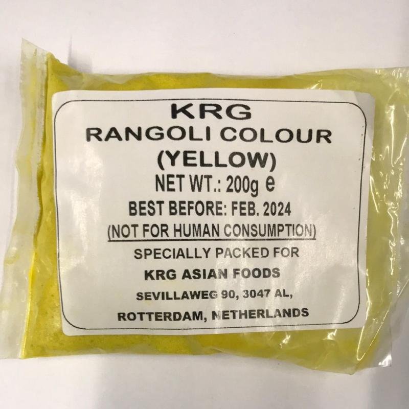 Krg rangoli yellow colour 200g