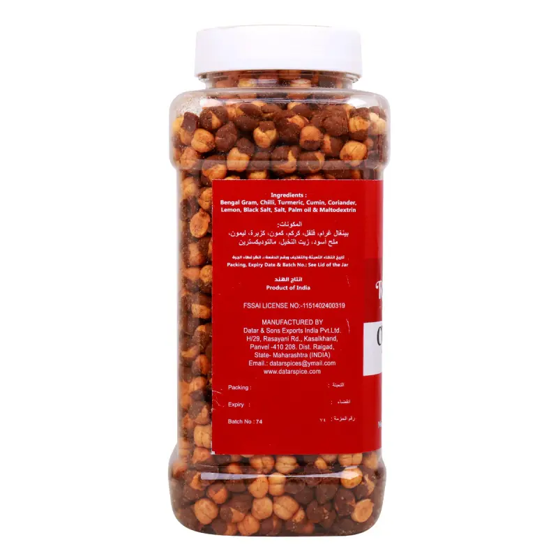 Krg roasted masala chatpata chana with skin jar 500 gr